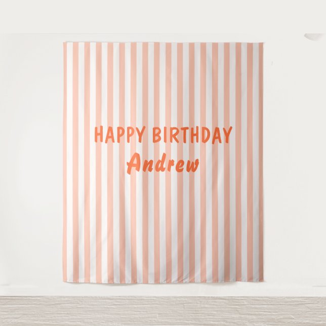 Banderín Personalizado de Cumpleaños Tapiz de Pare (Anverso)