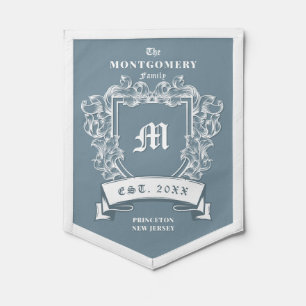 Banderín Personalizado Monograma Cubierta De Escudo De Braz