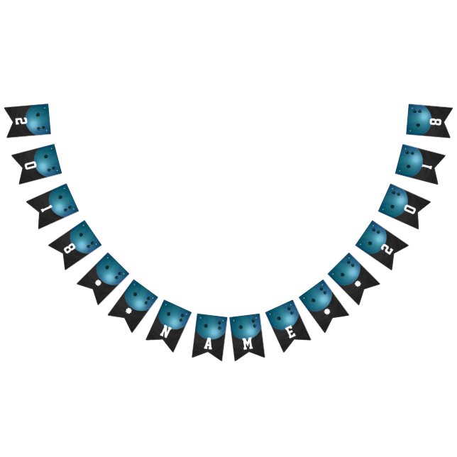 Banderines 04 de los 12 Fiestas Personalizados de Bowling Bal (Todo)