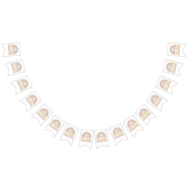 Banderines 100 días más inteligentes para el arco iris escola (Todo)