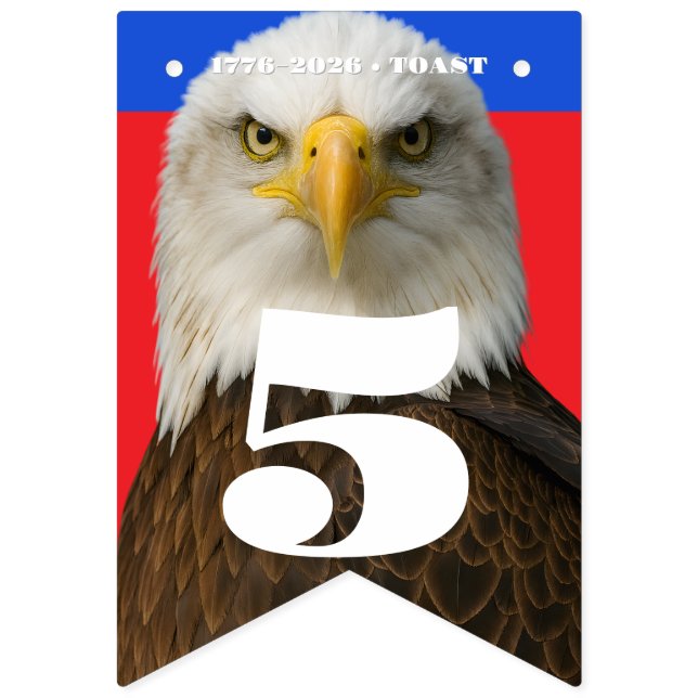 Banderines 1776–2026 • 16-Flag Celebration Banner, Editable (Decimotercera bandera)