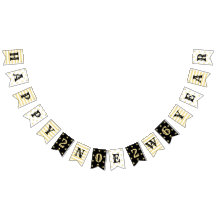 2026 Feliz Año Nuevo Fiesta Faux Gold Stars Stripe