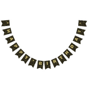 Banderines 40.o Oro y negro del modelo del número del