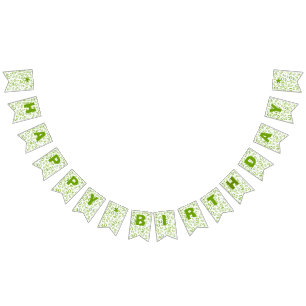 Banderines 40.o Verde y blanco del modelo del número del