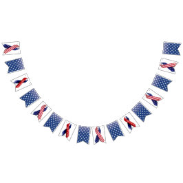 Banderines 4 de julio, Blue with White Stars Bunting
