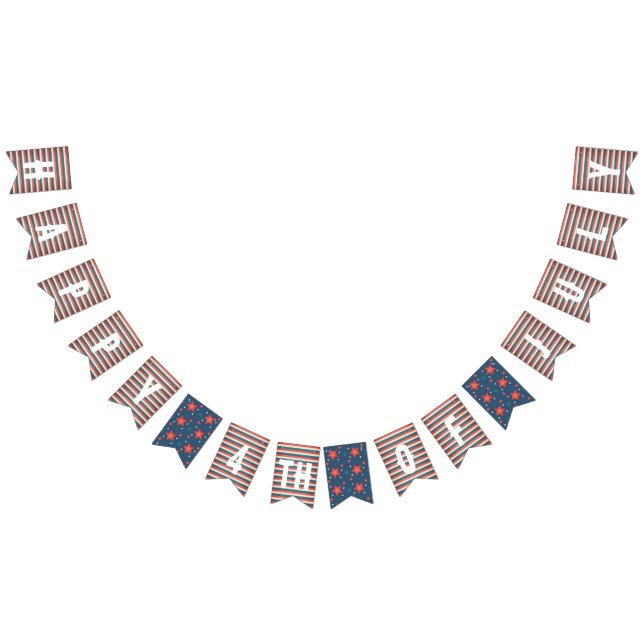 Banderines 4 de julio Decoración Fiesta (Todo)