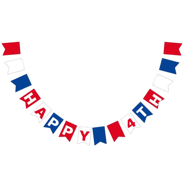 Banderines 4 de julio Fiesta Rojo Blanco y Azul Patriótico (Todo)