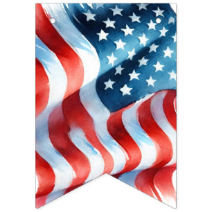 Banderines 4 de julio Tema Patriótico Bunting