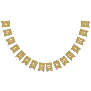 Banderines 50.º Aniversario del Oro Confetti de Polvo