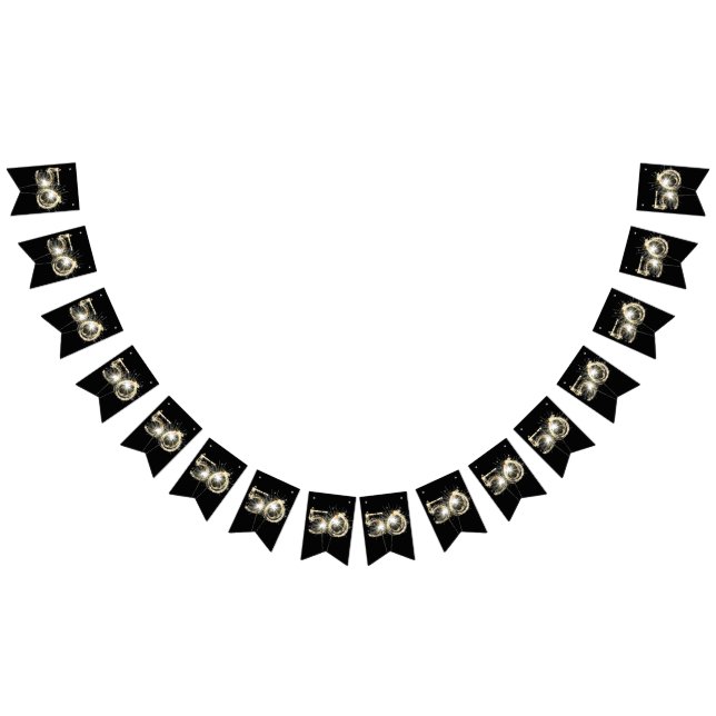 Banderines 50.º Esparklers En Negro (Todo)
