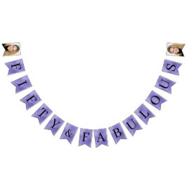Banderines 50 y Fabuloso Foto Purpura Hoja de Estaño