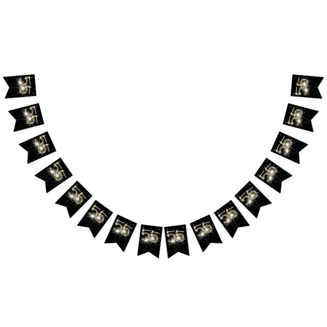 Banderines 55.º Fiesta De Cumpleaños O Aniversario (Todo)