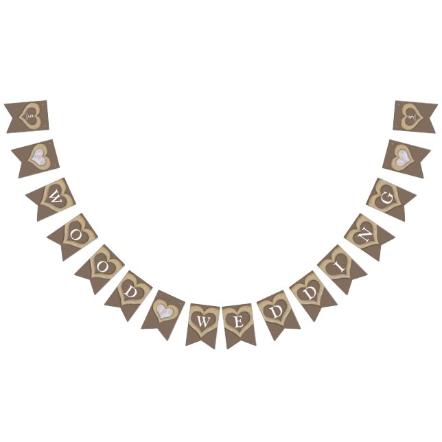 Banderines 5.º aniversario de boda de madera foto personaliza (Todo)