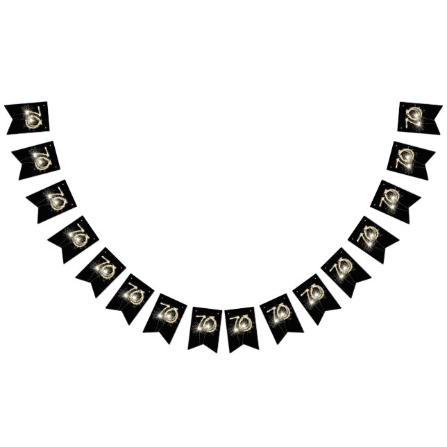 Banderines 70.º Fiesta De Cumpleaños O Aniversario (Todo)