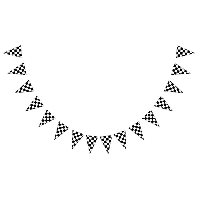 Banderines A cuadros negro (Todo)