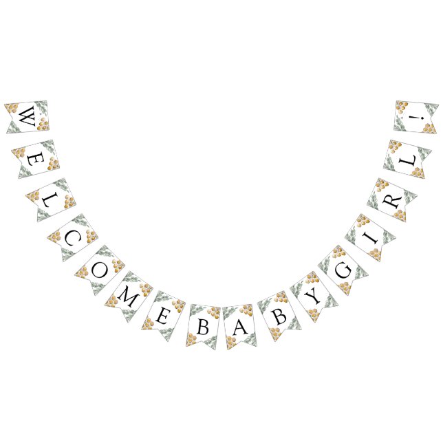 Banderines Abeja dorada y eucalipto Personalizado Textos (Todo)