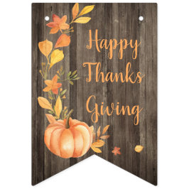 Banderines Acción de gracias rústica de la cosecha de la