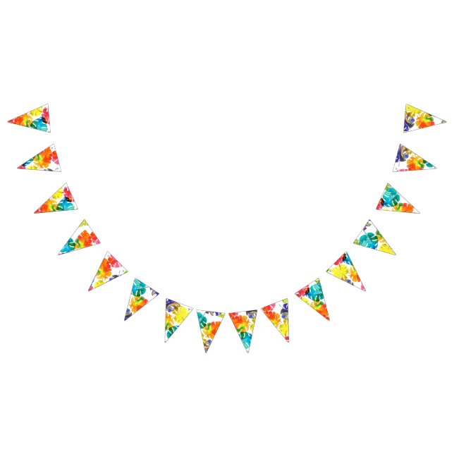 Banderines Acuarela Hojas tropicales monograma boda (Todo)