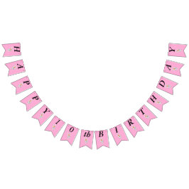 Banderines Adorable Personalizado de cumpleaños blanco Bunny 