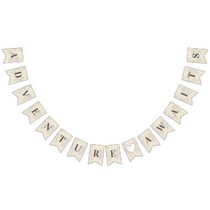 Banderines Adventure Awath Vintage Map Travel Bridal Shower