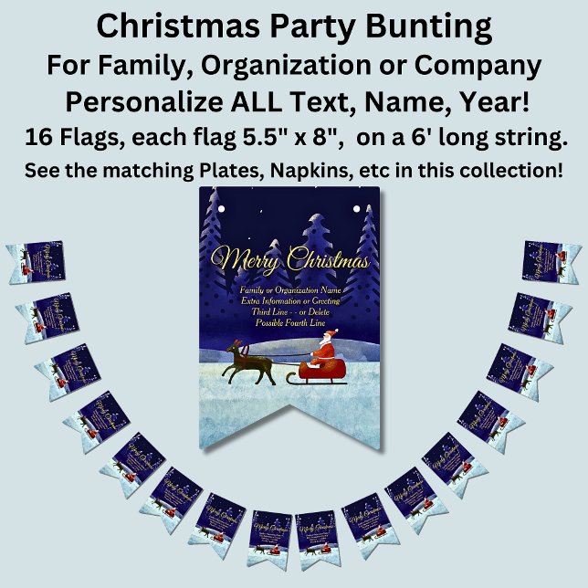 Banderines Agregar familia / nombre de organización Azul + Sa (Subido por el creador)