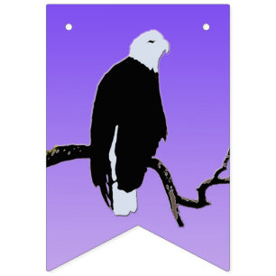 Banderines Águila calva al atardecer - Original Arte de Vida 