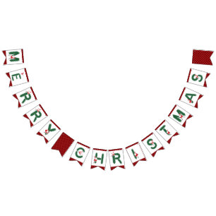 Banderines Agujas del pino de Santa de las Felices Navidad -