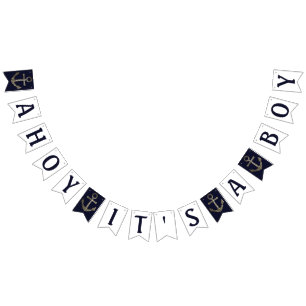 Banderines Ahoy es un Baby Shower de Boy Nautical