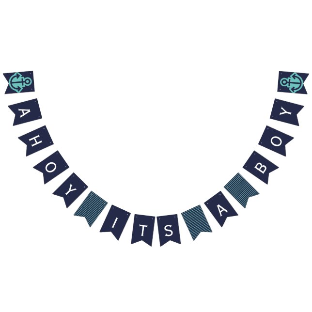 Banderines Ahoy su un empavesado náutico de la marina de (Todo)