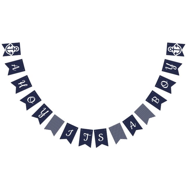 Banderines Ahoy su un empavesado náutico del muchacho (Todo)