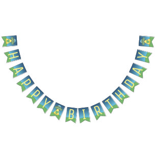 Banderines Ajena feliz de OVNI verde