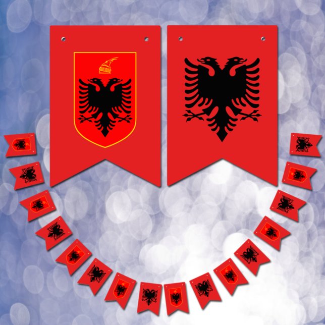 Banderines Albania Banners, Albanian Flag Party / Wedding (Subido por el creador)