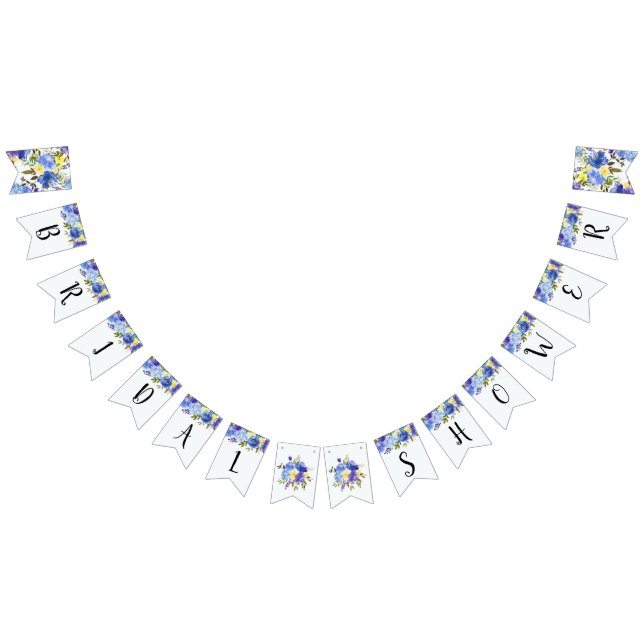 Banderines Algo Blue Bridal Shower Banner Watercolor (Todo)