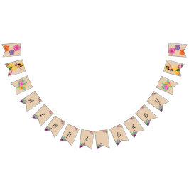 Banderines Aloha Baby Shower bunting banner