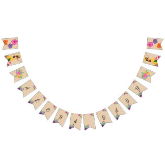 Banderines Aloha Baby Shower bunting banner
