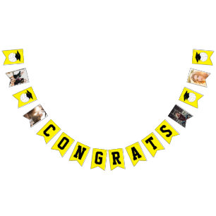 Banderines Amarillo de los deportes de graduación de voleibol