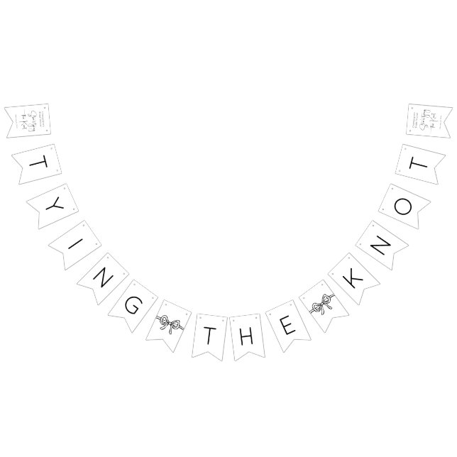 Banderines Amarrando El Knot Moderno Script Bridal Shower (Todo)