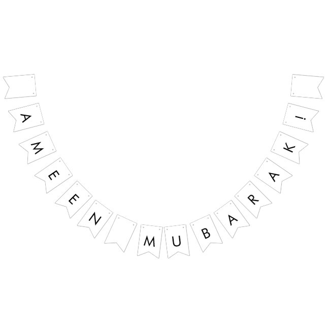Banderines Ameen Mubarak Pennant Bunting Banner (Todo)