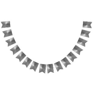 Banderines Ángulo de ilusión óptica degradado NOIR Plata/B