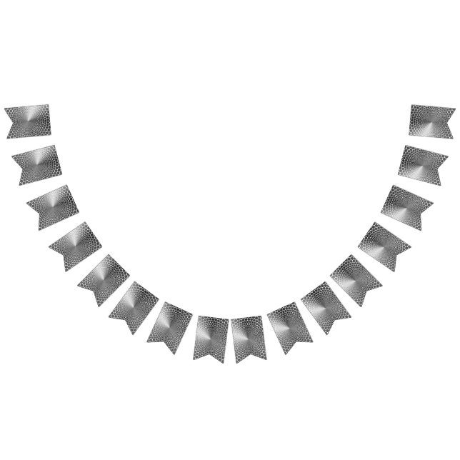 Banderines Ángulo de ilusión óptica degradado NOIR Plata/Blan (Todo)