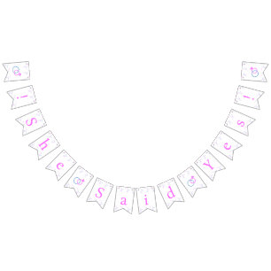 Banderines Anillos Bodas Azules Rosados Dijo Que Sí. Blanco p
