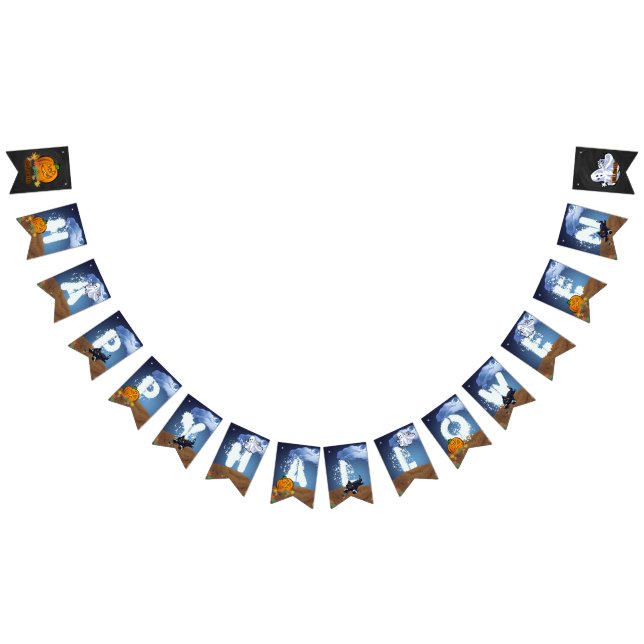 Banderines Animales espeluznantes Señal de feliz Halloween (Todo)