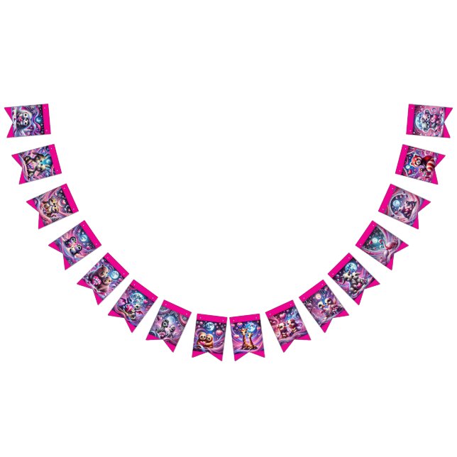 Banderines Animales mágicos El día de San Valentín (Todo)