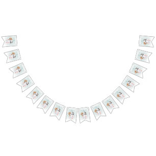 Banderines Animales virtuales de Baby Shower adorables con má