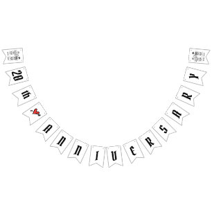 Banderines Aniversario de la pareja de motociclistas personal