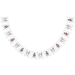 Banderines Aniversario de la pareja de motociclistas personal