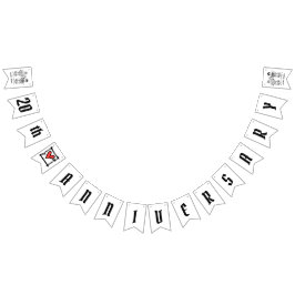 Banderines Aniversario de la pareja de motociclistas personal