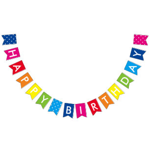 Banderines Aniversario feliz del Arcoiris