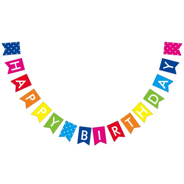 Banderines Aniversario feliz del Arcoiris (Todo)