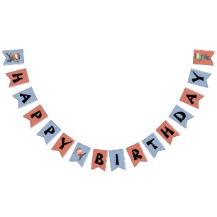 Banderines Aniversario feliz del Pequeño Ninja